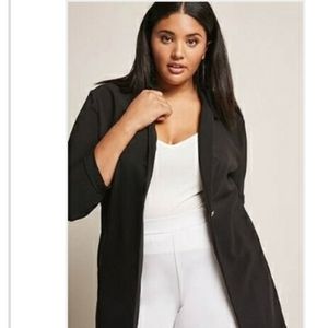 Black Plus Size Blazer sold by Forever 21